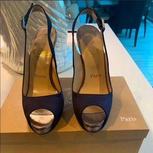 Christian Louboutin peep toe heels